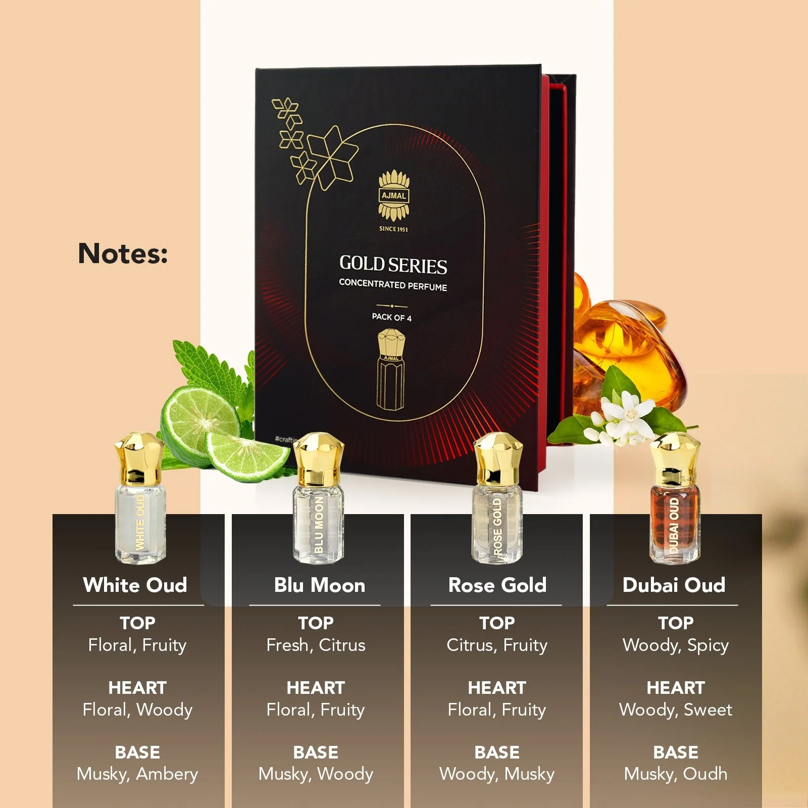 GOLD Non-Alcoholic Attar Giftpack 20ML for Unisex - Image 4