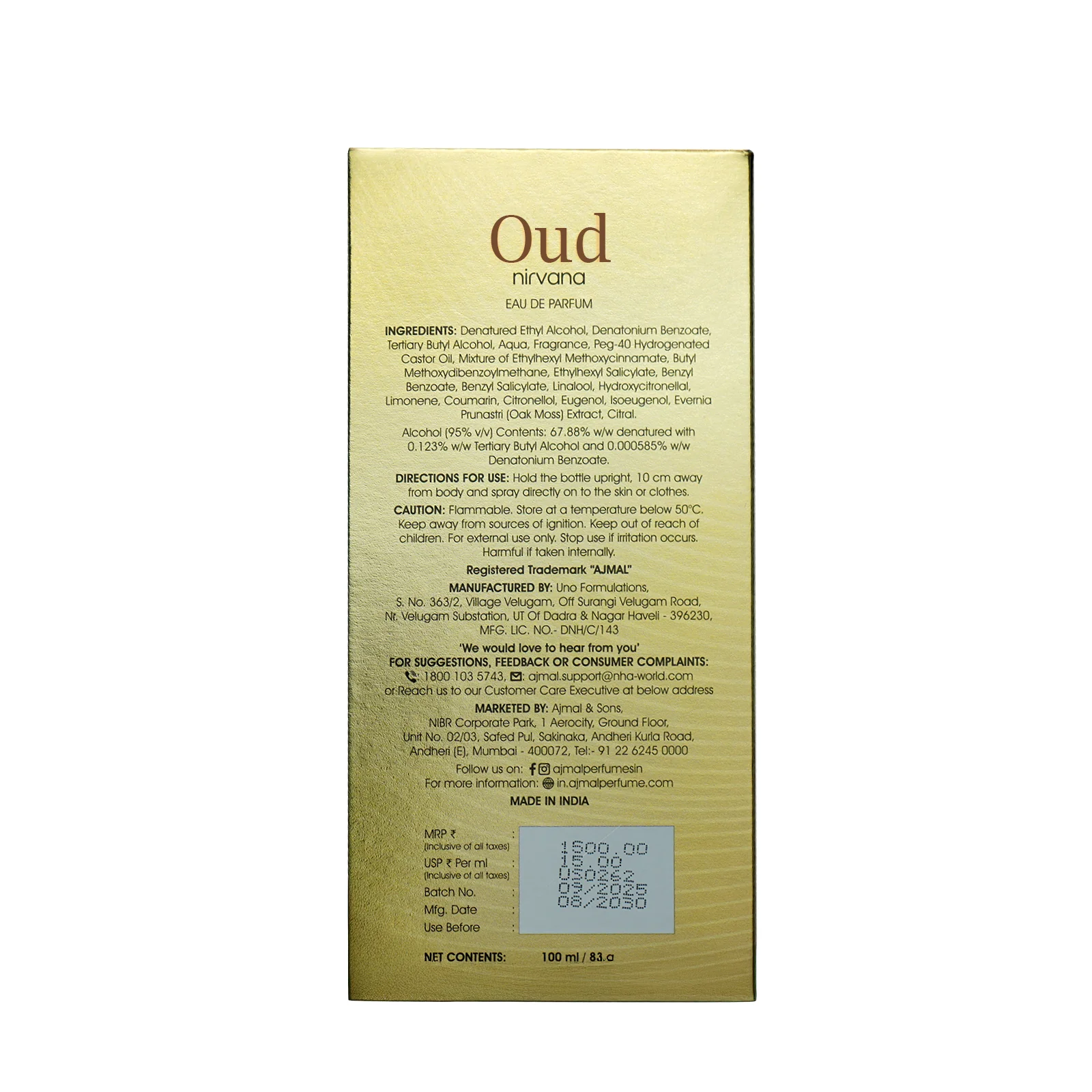 Oud Nirvana Perfume 100 ML for Men & Women - Image 6